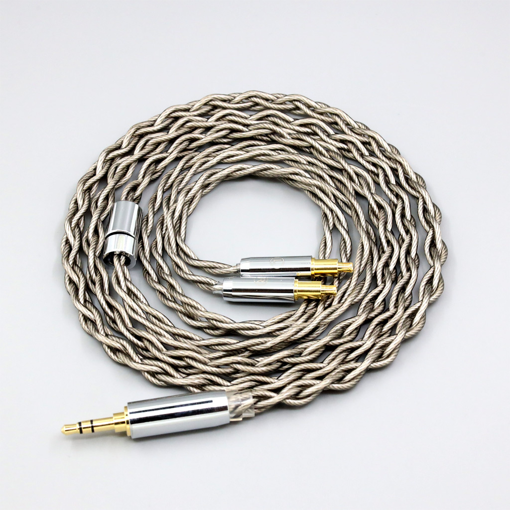 99% Pure Silver + Graphene Silver Plated Shield Earphone Cable For Audio Technica ATH-ADX5000 MSR7b 770H 990H A2DC