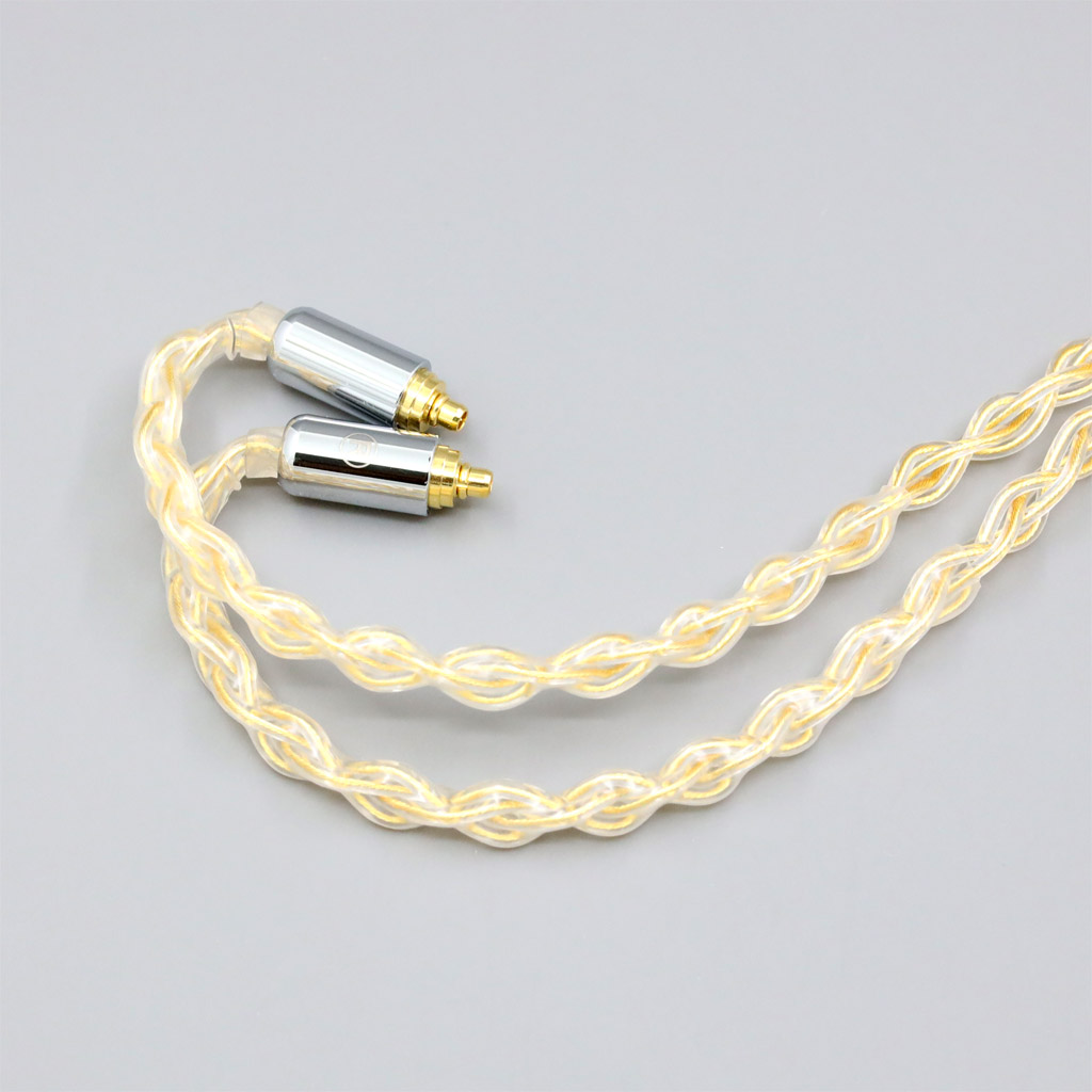 8 Core 99% 7n Pure Silver 24k Gold Plated Earphone Cable For AKG N5005 N30 N40 MMCX 