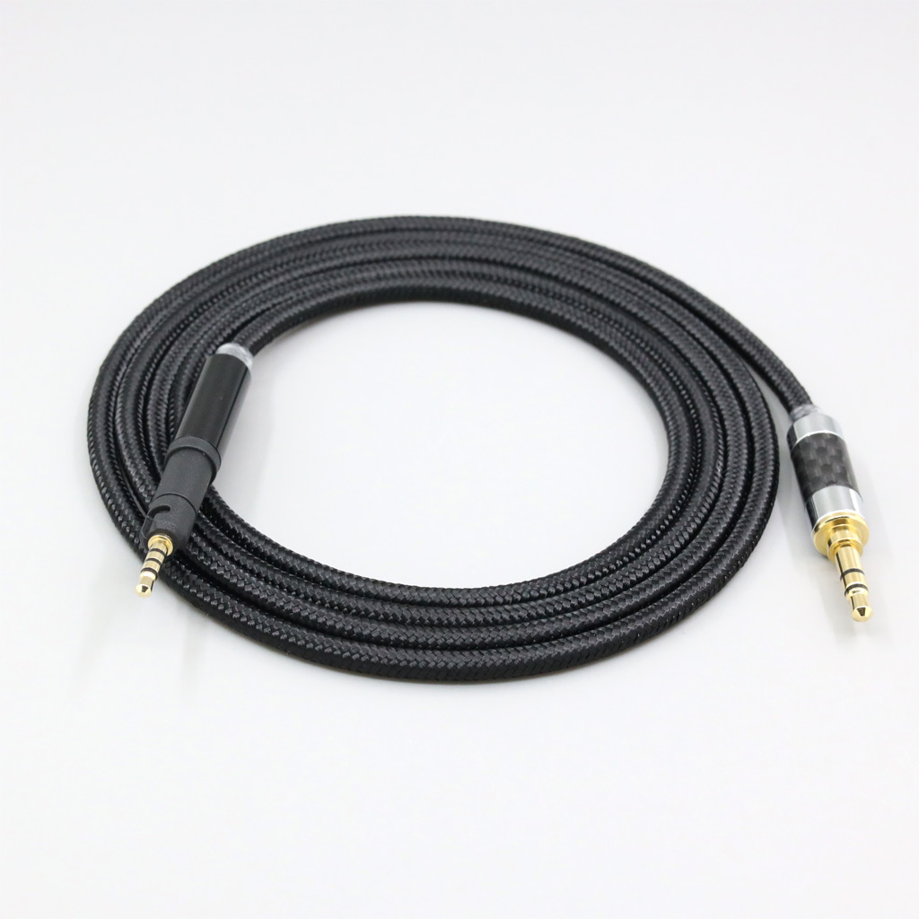 Black Super Soft Headphone Nylon OFC Cable For Sennheiser HD599 HD569 HD 560S HD559 hd560s