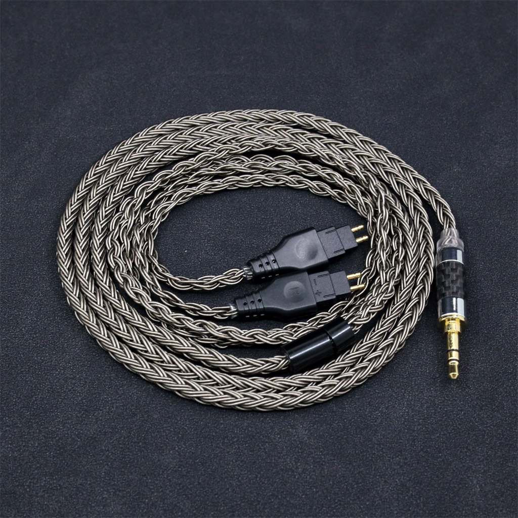 16 Core Grey Earphone Cable For Sennheiser HD580 HD600 HD650 HDxxx HD660S HD58x HD6xx Headphone