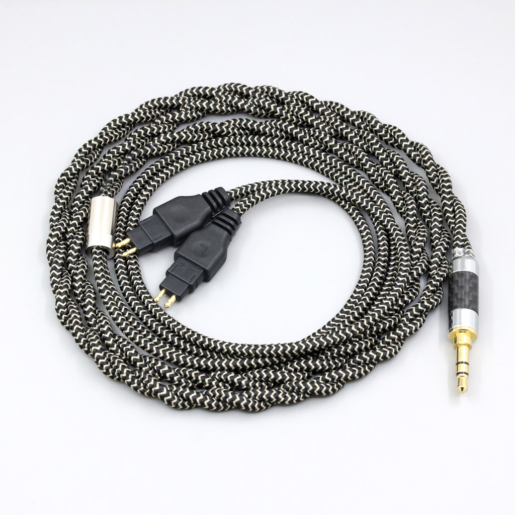 2 Core 2.8mm Litz OFC Earphone Shield Braided Sleeve Cable For Sennheiser HD580 HD600 HD650 HDxxx HD660S HD58x HD6xx