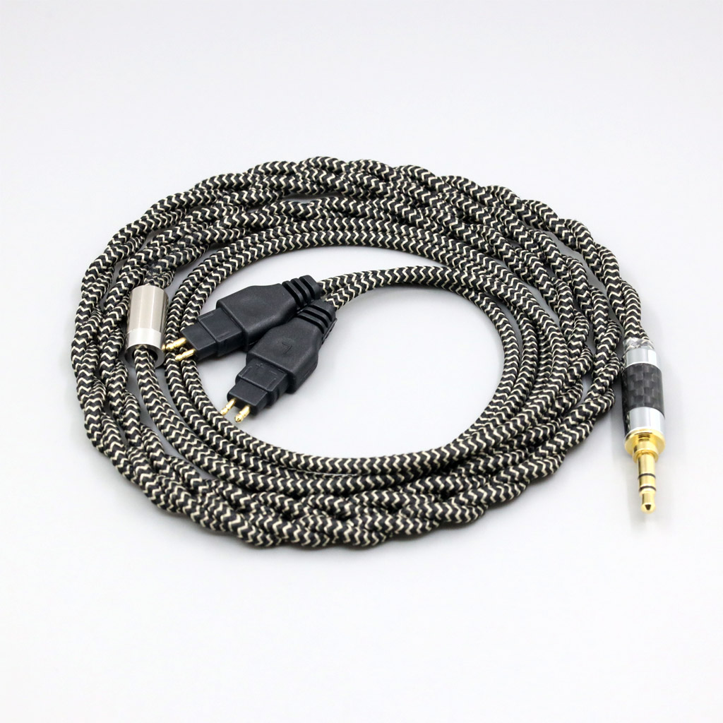 2 Core 2.8mm Litz OFC Earphone Shield Braided Sleeve Cable For Sennheiser HD580 HD600 HD650 HDxxx HD660S HD58x HD6xx