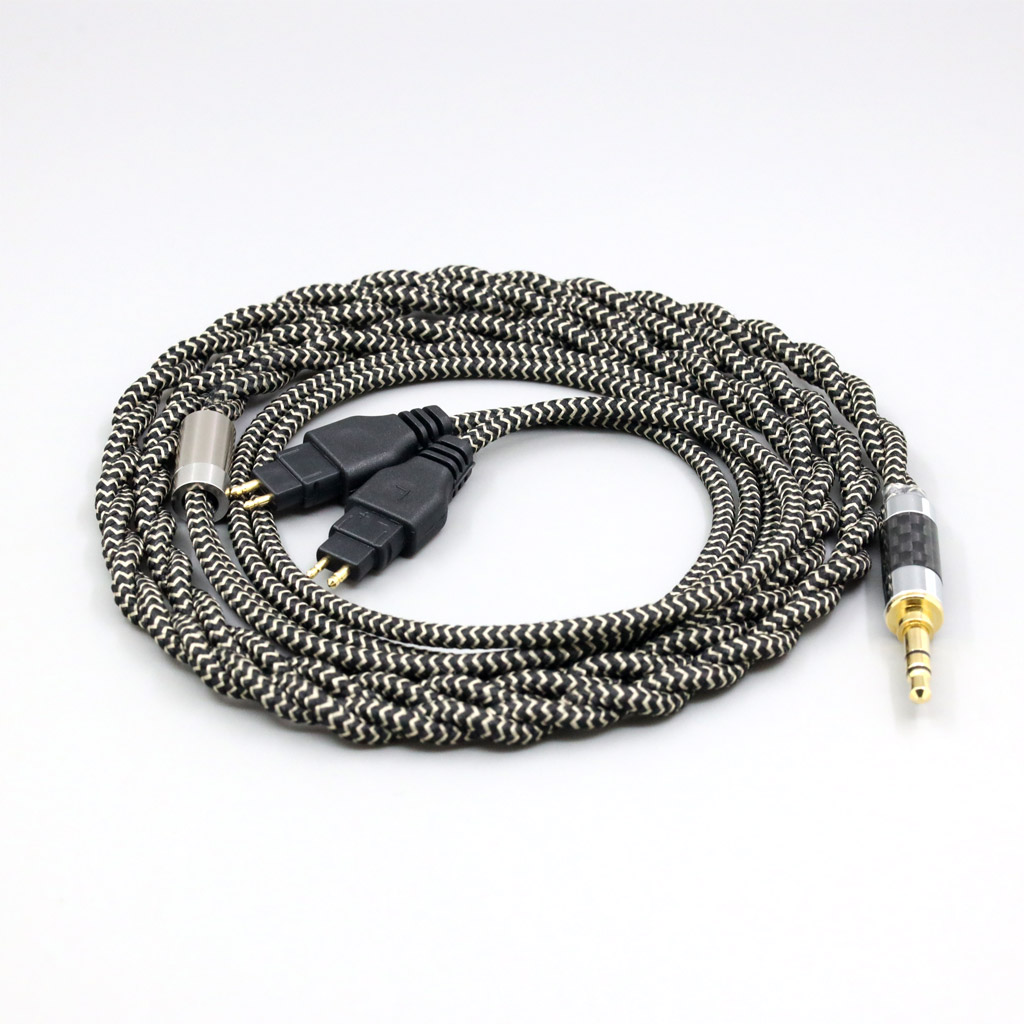 2 Core 2.8mm Litz OFC Earphone Shield Braided Sleeve Cable For Sennheiser HD580 HD600 HD650 HDxxx HD660S HD58x HD6xx