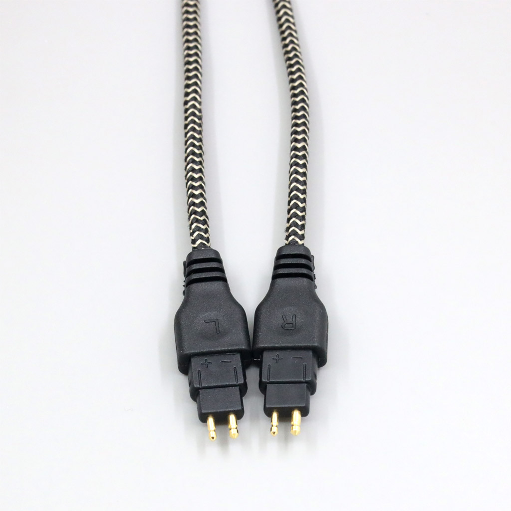 2 Core 2.8mm Litz OFC Earphone Shield Braided Sleeve Cable For Sennheiser HD580 HD600 HD650 HDxxx HD660S HD58x HD6xx