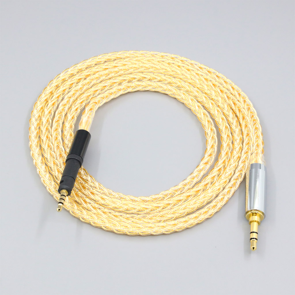 8 Core 99% 7n Pure Silver 24k Gold Plated Earphone Cable For Sennheiser HD599 HD569 HD 560S HD559 hd560s