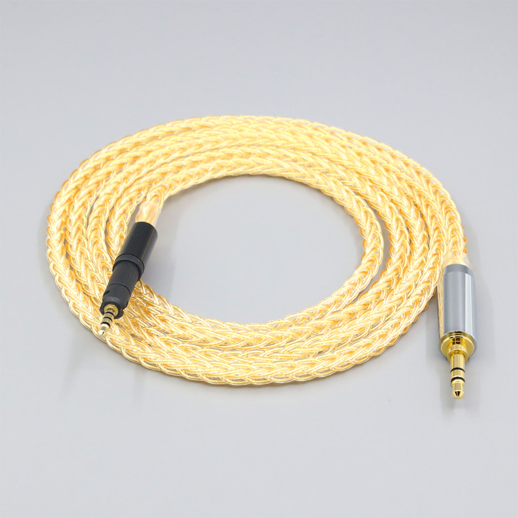 8 Core 99% 7n Pure Silver 24k Gold Plated Earphone Cable For Sennheiser HD599 HD569 HD 560S HD559 hd560s