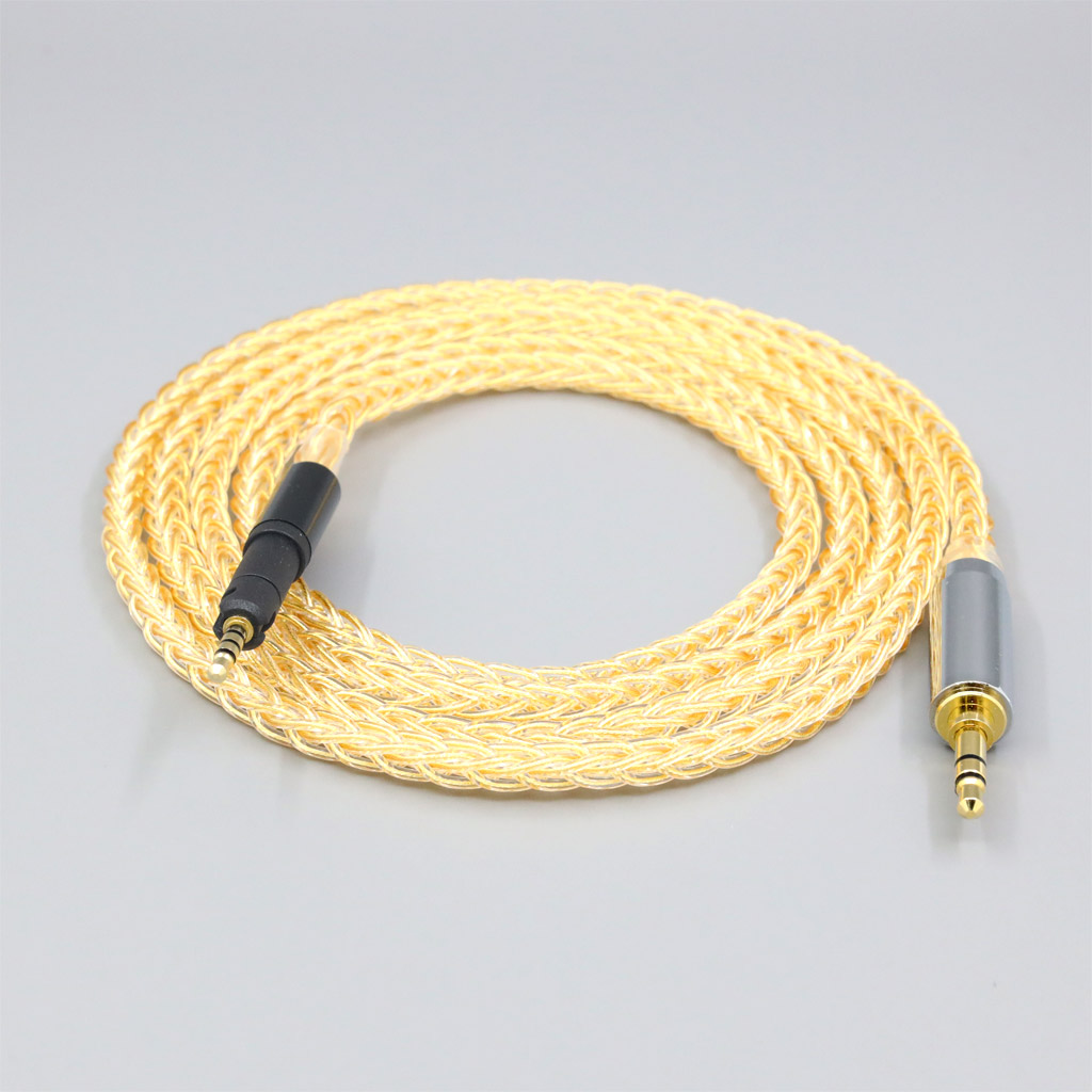 8 Core 99% 7n Pure Silver 24k Gold Plated Earphone Cable For Sennheiser HD599 HD569 HD 560S HD559 hd560s