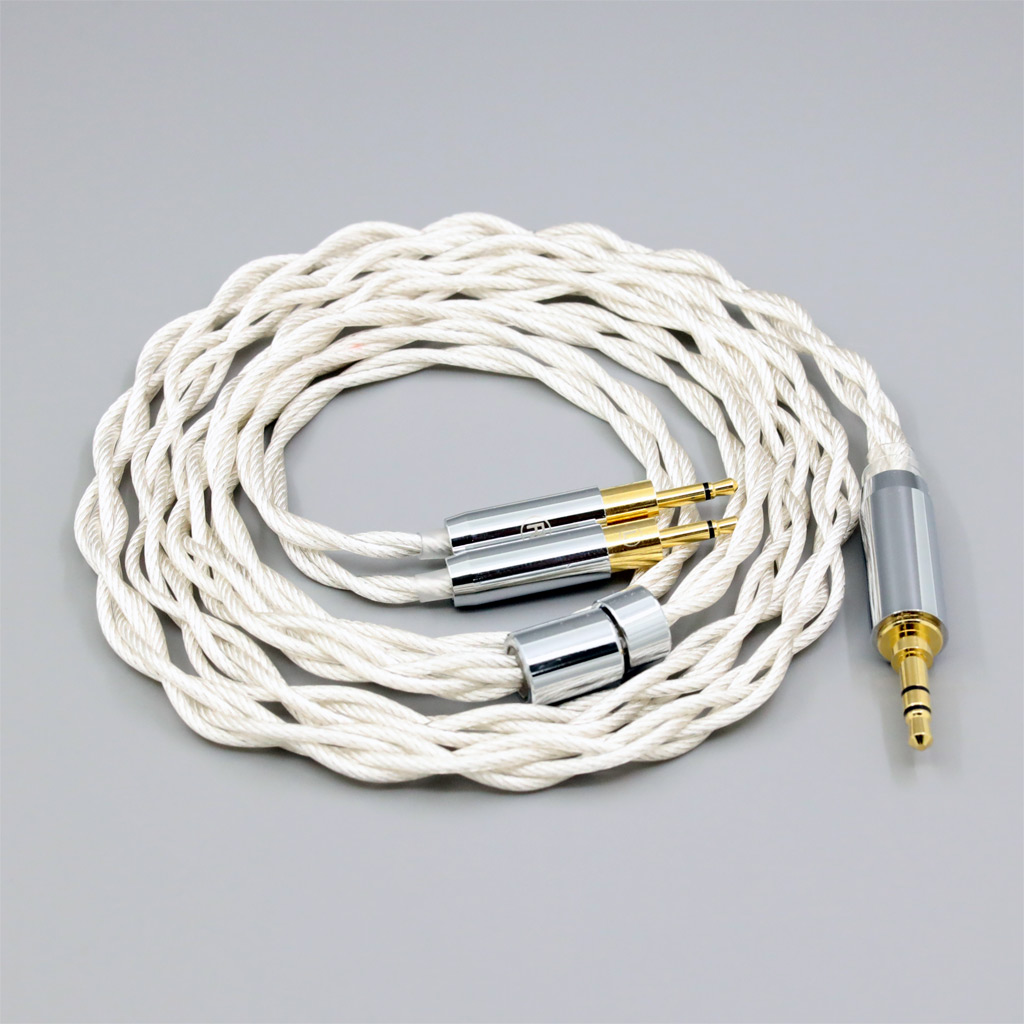 Graphene 7N OCC Silver Plated Type2 Earphone Cable For Sennheiser HD700 Headphone Dual 2.5mm pin 4 core 1.75mm