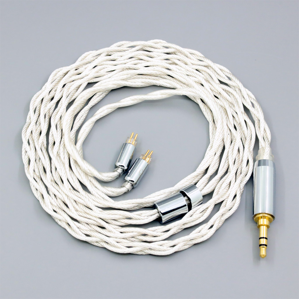 Graphene 7N OCC Silver Plated Type2 Earphone Cable For 0.78mm 2 Pin Westone W4r UM3X UM3RC JH13 High Step 
