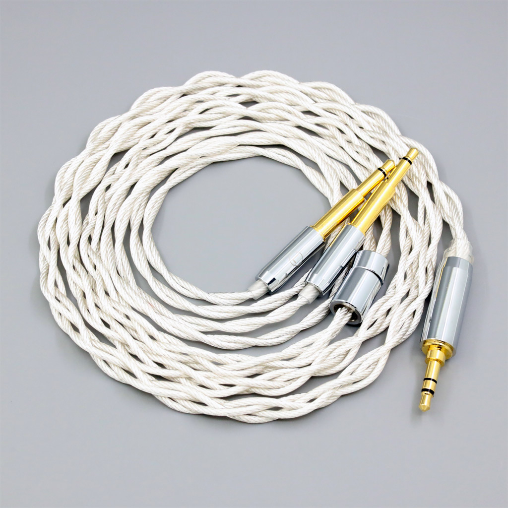 Graphene 7N OCC Silver Plated Type2 Earphone Cable For Meze 99 Classics NEO NOIR Headset Headphone