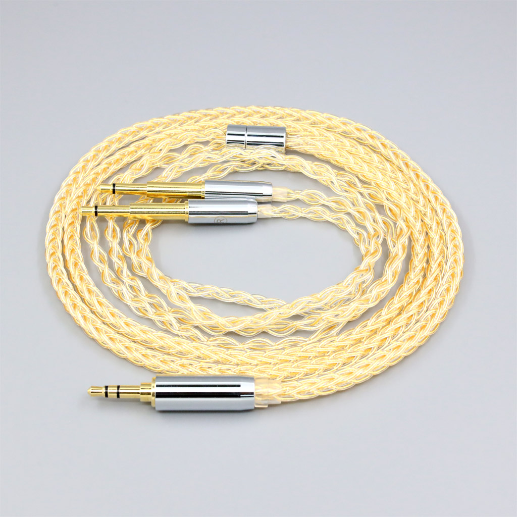 8 Core 99% 7n Pure Silver 24k Gold Plated Earphone Cable For Meze 99 Classics NEO NOIR Headset Headphone