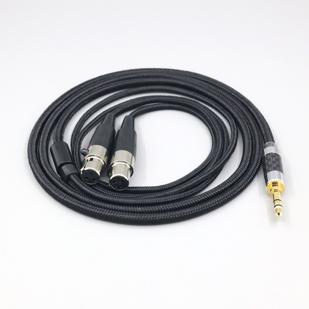Super Soft Headphone Nylon OFC Cable For Abyss AB 1266 Phi TC Dual Mini xlr 3 pin head(amame) Earphone