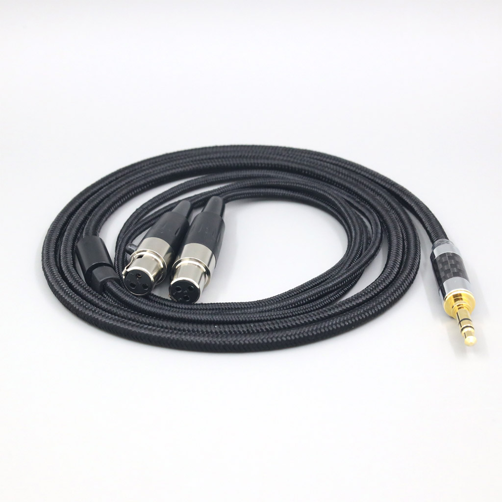 Super Soft Headphone Nylon OFC Cable For Abyss AB 1266 Phi TC Dual Mini xlr 3 pin head(amame) Earphone