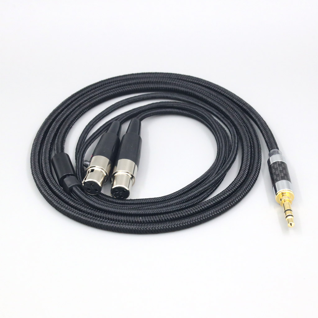Super Soft Headphone Nylon OFC Cable For Abyss AB 1266 Phi TC Dual Mini xlr 3 pin head(amame) Earphone