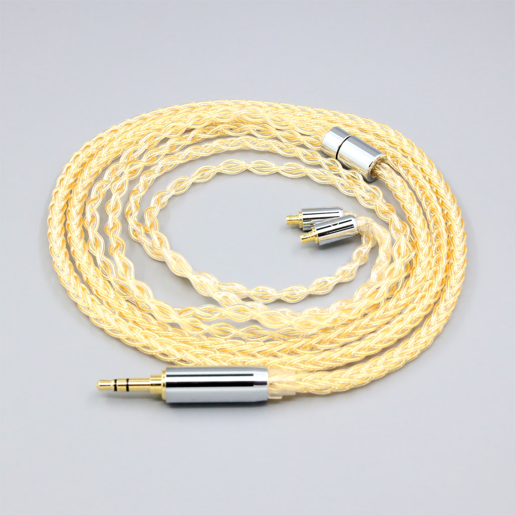 8 Core 99% 7n Pure Silver 24k Gold Plated Earphone Cable For Acoustune HS 1695Ti 1655CU 1695Ti 1670SS