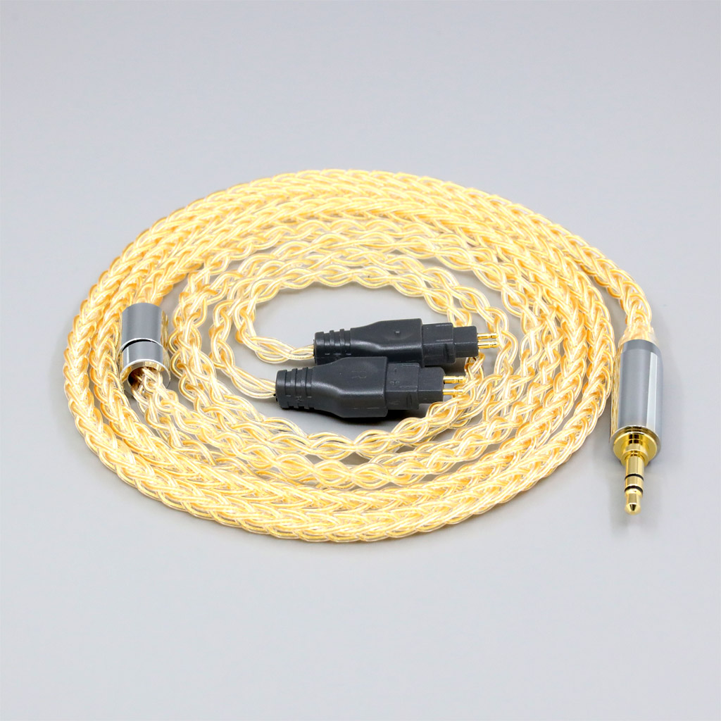 8 Core 99% 7n Pure Silver 24k Gold Plated Earphone Cable For Sennheiser HD580 HD600 HD650 HDxxx HD660S HD58x HD6xx