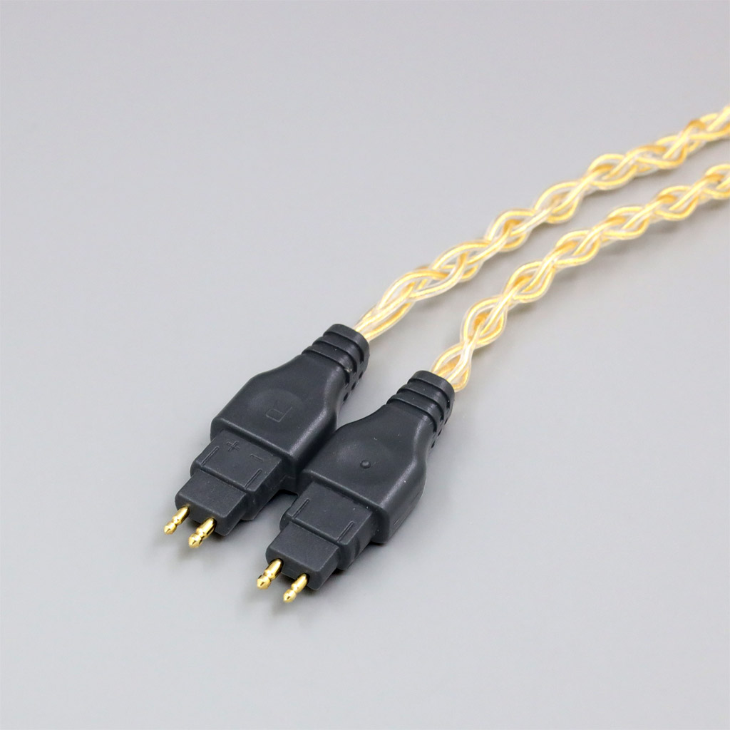 8 Core 99% 7n Pure Silver 24k Gold Plated Earphone Cable For Sennheiser HD580 HD600 HD650 HDxxx HD660S HD58x HD6xx