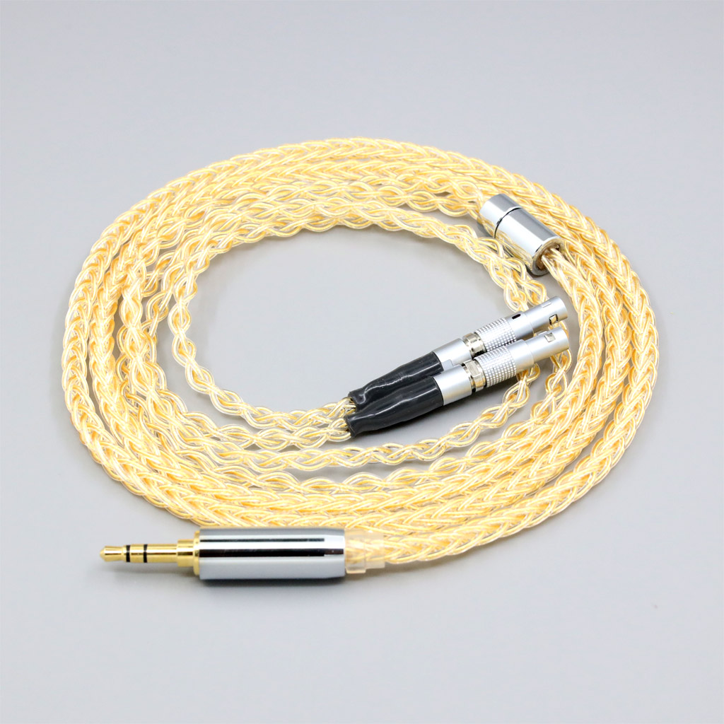 8 Core 99% 7n Pure Silver 24k Gold Plated Earphone Cable For Ultrasone Veritas Jubilee 25E 15 Edition ED 8EX ED15