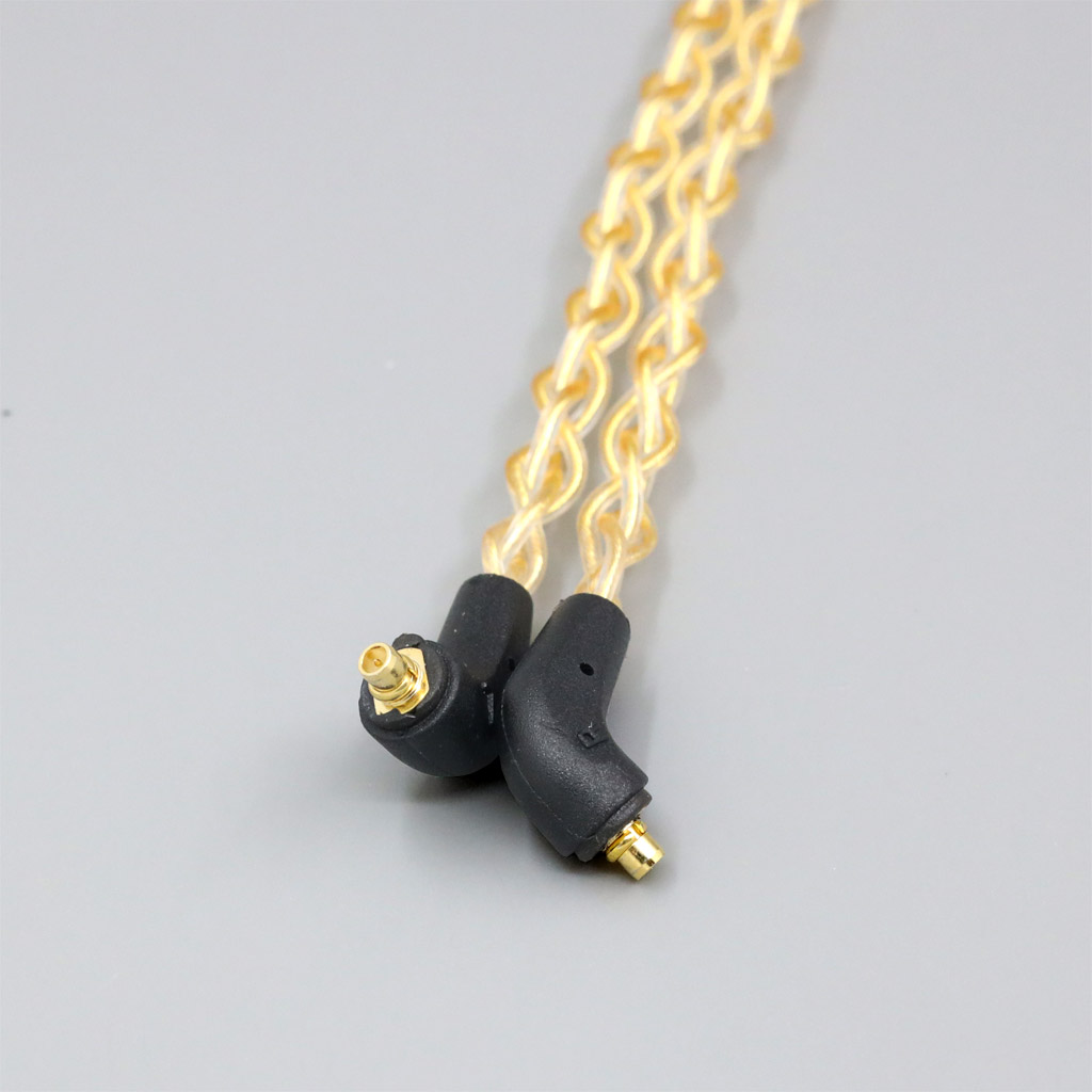 8 Core 99% 7n Pure Silver 24k Gold Plated Earphone Cable For Etymotic ER4SR ER4XR ER3XR ER3SE ER2XR ER2SE
