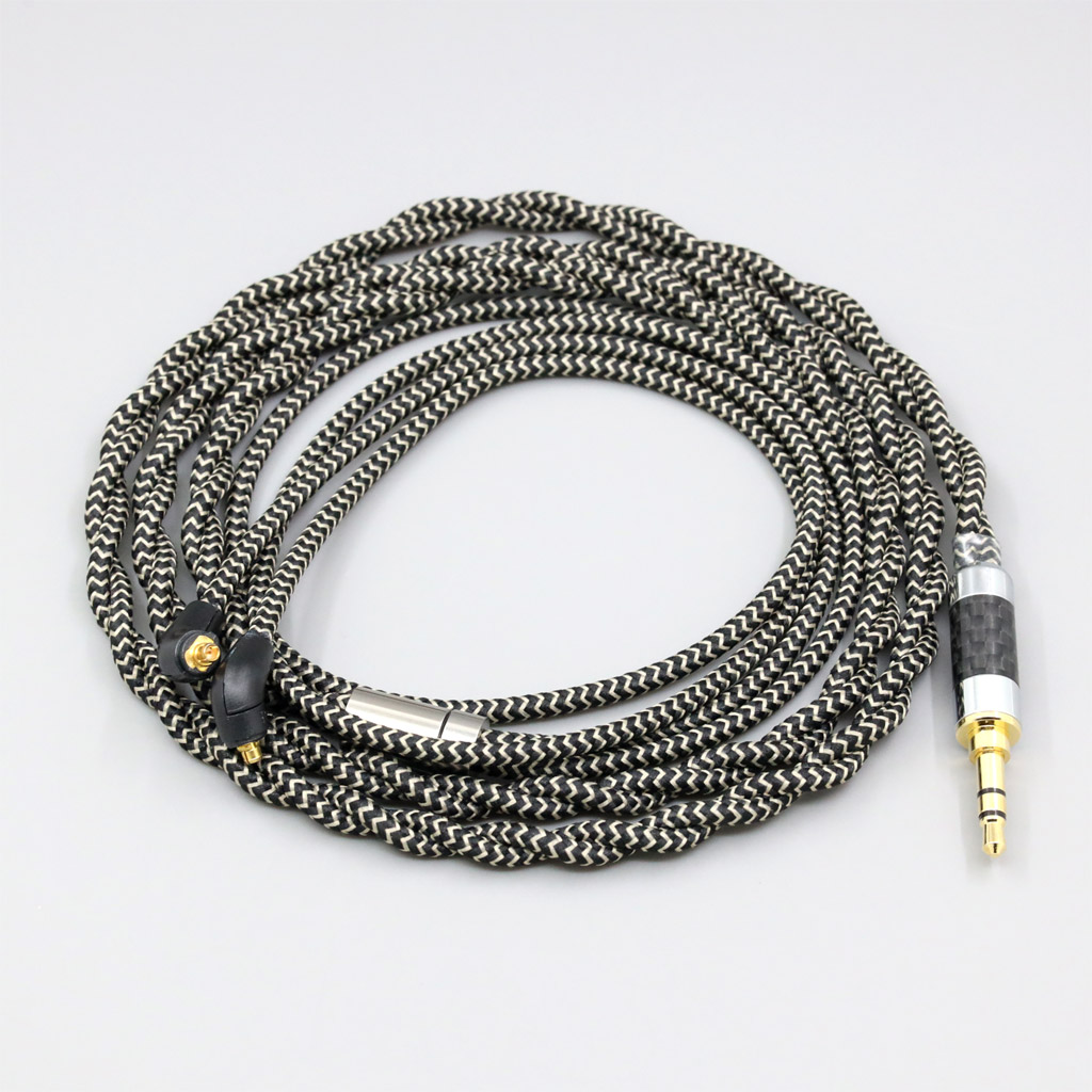 2 Core 2.8mm Litz OFC Earphone Shield Braided Sleeve Cable For Etymotic ER4SR ER4XR ER3XR ER3SE ER2XR ER2SE