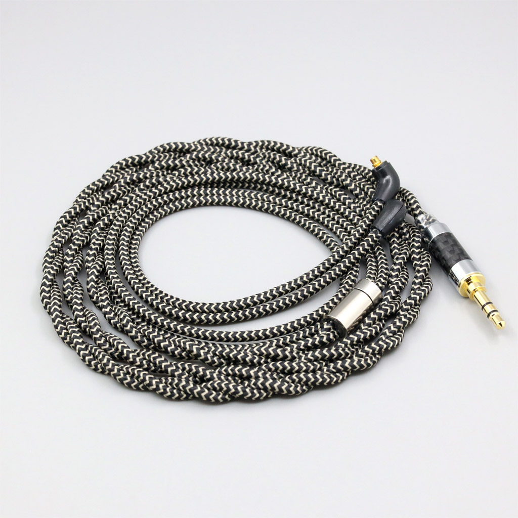 2 Core 2.8mm Litz OFC Earphone Shield Braided Sleeve Cable For Etymotic ER4SR ER4XR ER3XR ER3SE ER2XR ER2SE