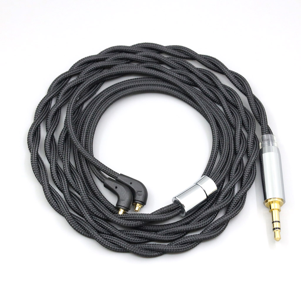 Nylon Black 99% Pure Silver Palladium Graphene Gold Shield Cable For Etymotic ER4SR ER4XR ER3XR ER3SE ER2XR ER2SE 