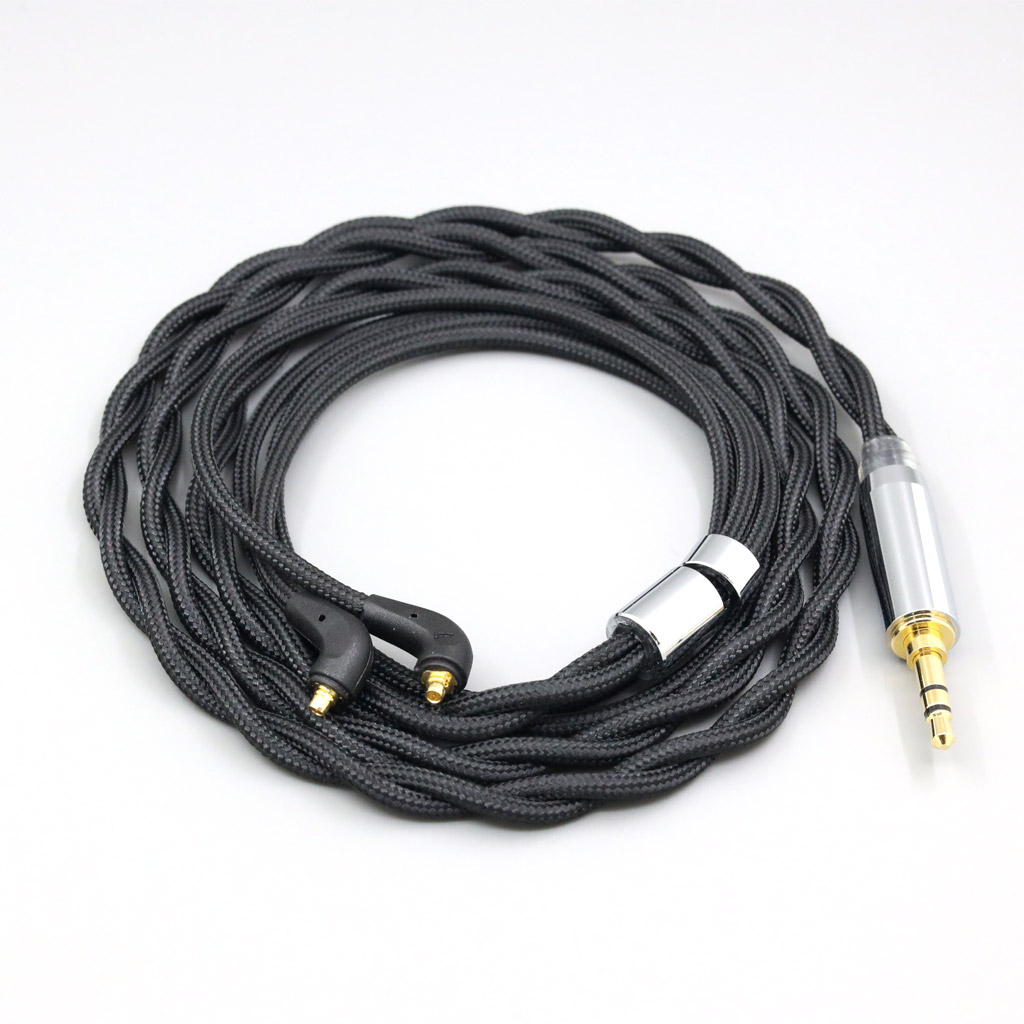 Nylon Black 99% Pure Silver Palladium Graphene Gold Shield Cable For Etymotic ER4SR ER4XR ER3XR ER3SE ER2XR ER2SE 