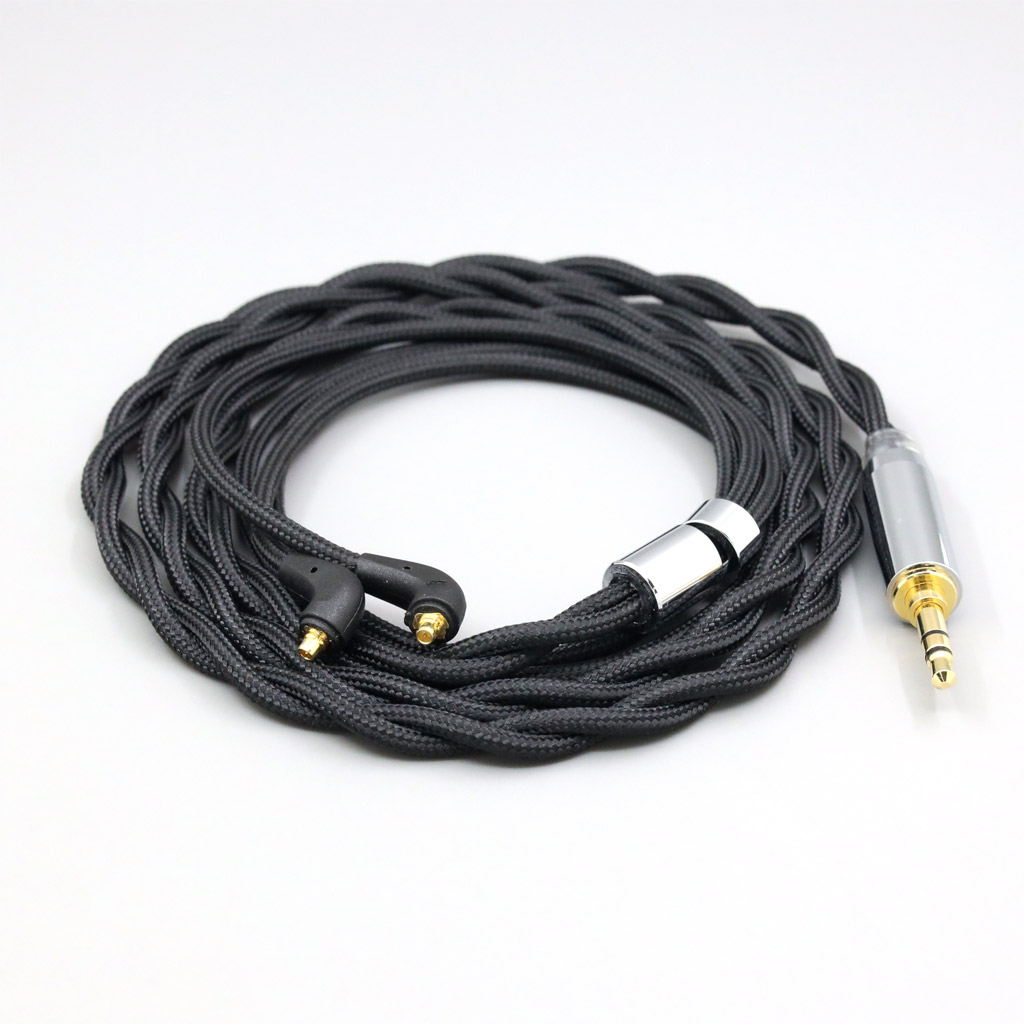 Nylon Black 99% Pure Silver Palladium Graphene Gold Shield Cable For Etymotic ER4SR ER4XR ER3XR ER3SE ER2XR ER2SE 