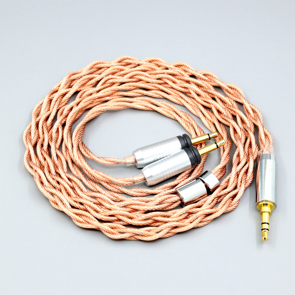 Graphene 7N OCC Shielding Coaxial Mixed Earphone Cable For Focal Clear Elear Elex Elegia Stellia Dual 3.5mm headphone plug