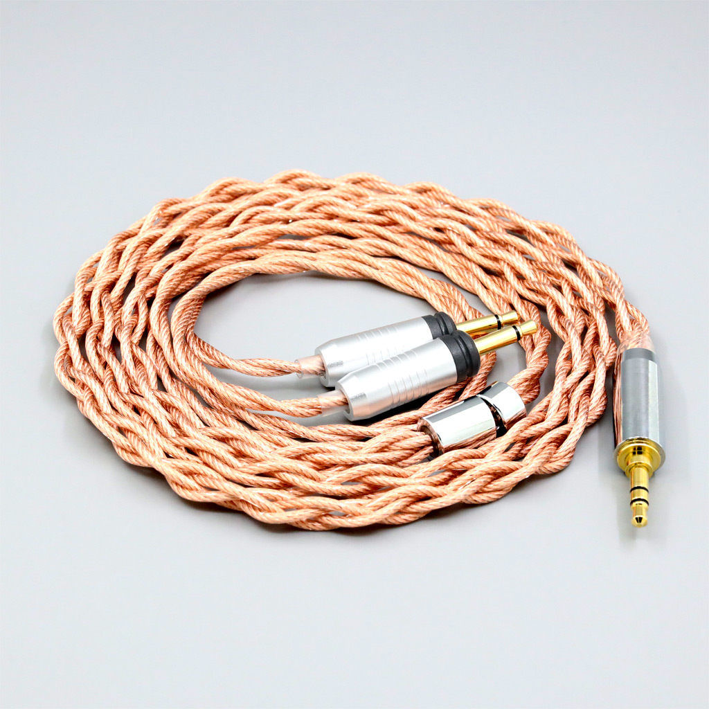 Graphene 7N OCC Shielding Coaxial Mixed Earphone Cable For Focal Clear Elear Elex Elegia Stellia Dual 3.5mm headphone plug