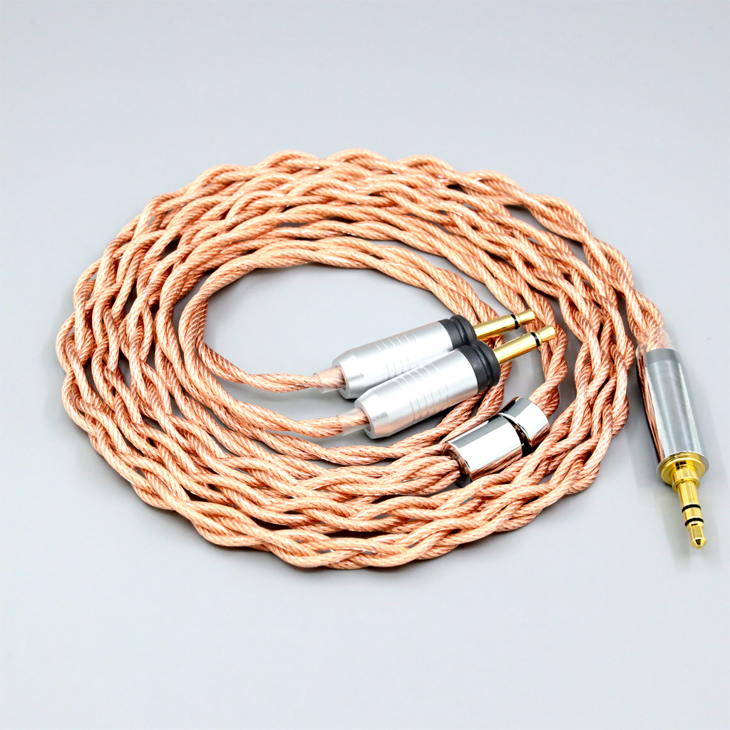 Graphene 7N OCC Shielding Coaxial Mixed Earphone Cable For Focal Clear Elear Elex Elegia Stellia Dual 3.5mm headphone plug