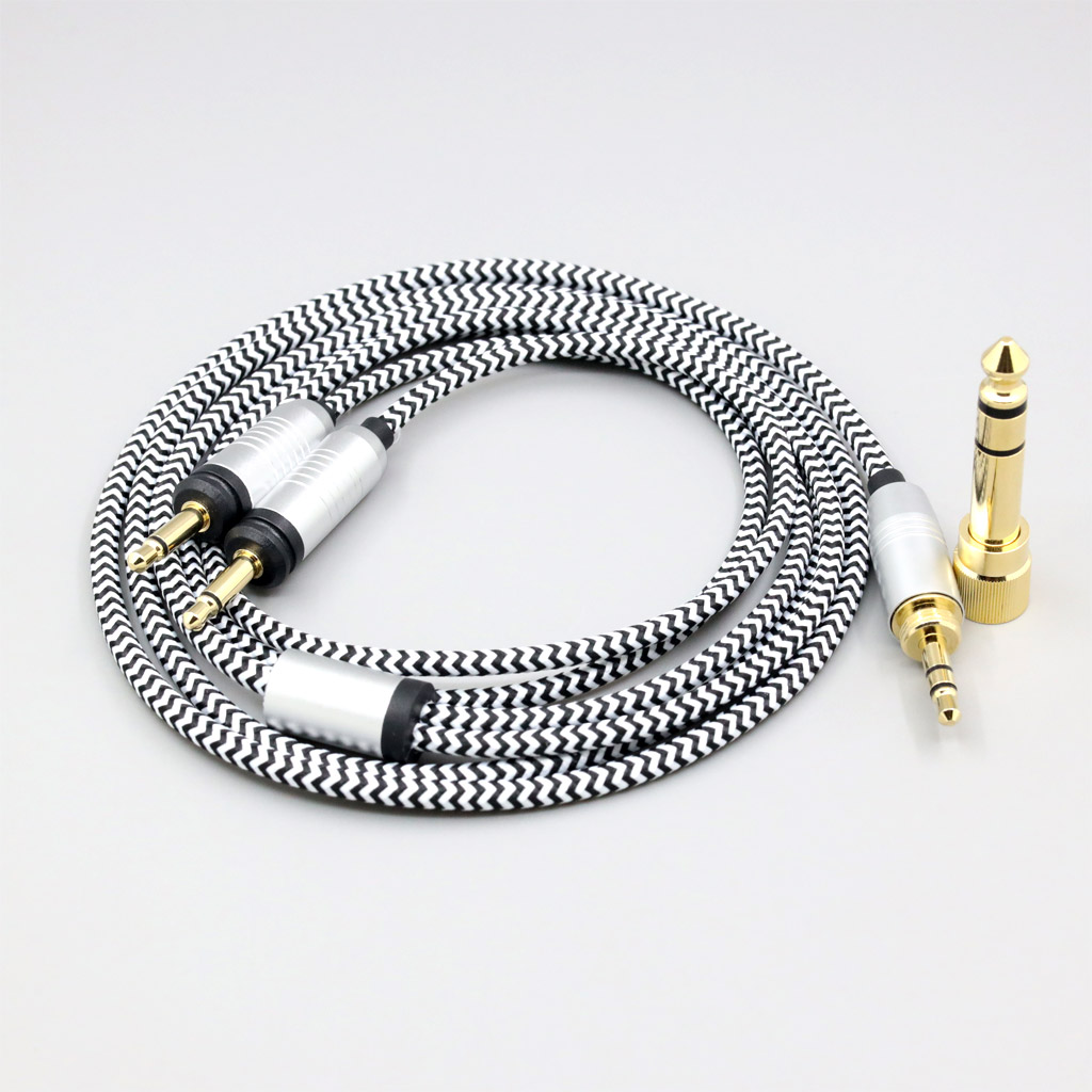 100pcs 6.5mm 3.5mm Headphone Cable For Focal Clear Elear Elex Elegia Stellia Dual 3.5mm pin
