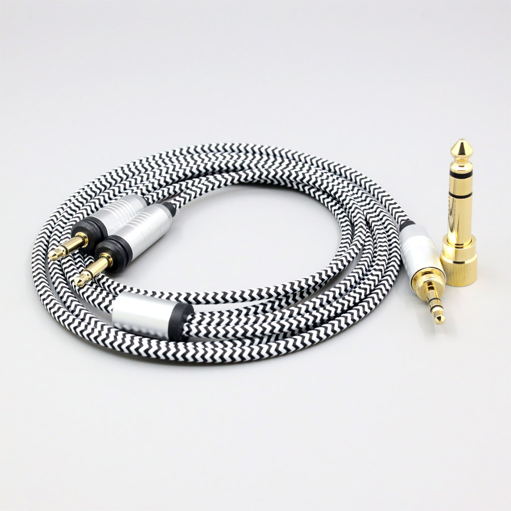 100pcs 6.5mm 3.5mm Headphone Cable For Focal Clear Elear Elex Elegia Stellia Dual 3.5mm pin