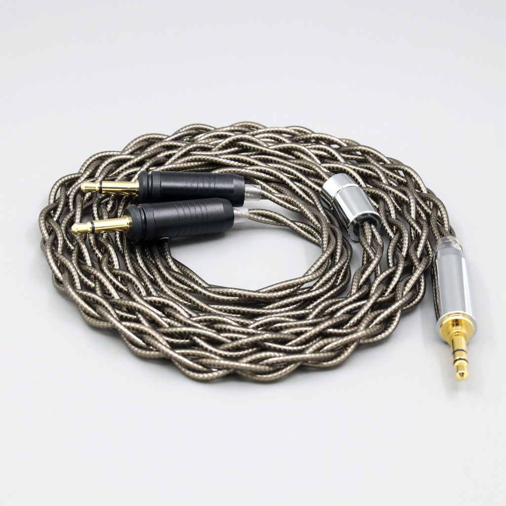 99% Pure Silver Palladium + Graphene Gold Earphone Cable For Focal Clear Elear Elex Elegia Stellia Dual 3.5mm headphone plug