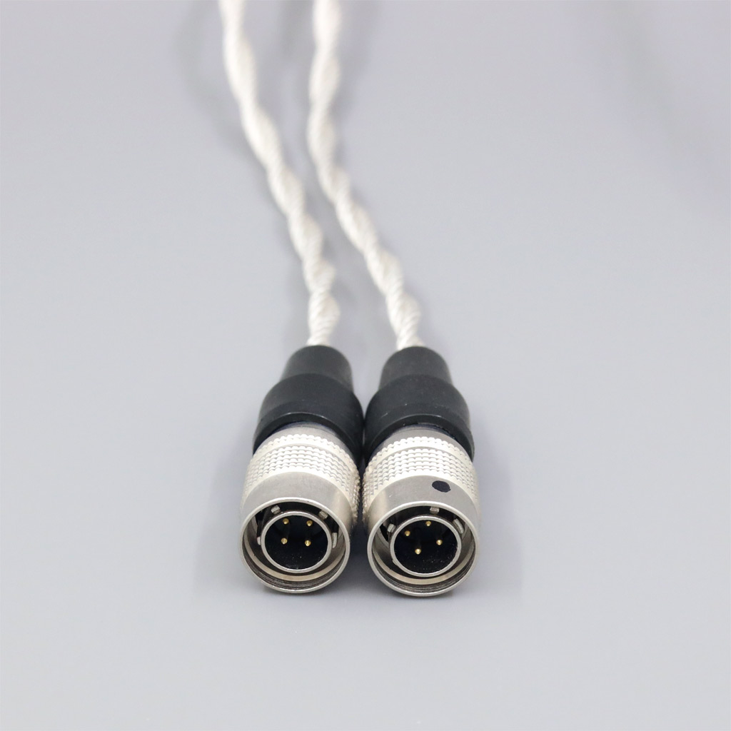 Graphene 7N OCC Silver Plated Type2 Earphone Cable For Mr Speakers Alpha Dog Ether C Flow Mad Dog AEON 4 core
