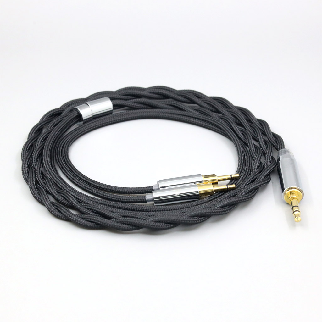 Nylon 99% Pure Silver Palladium Graphene Gold Shield Cable For Sennheiser HD700 Headphone 2.5mm pin 2 core Braided