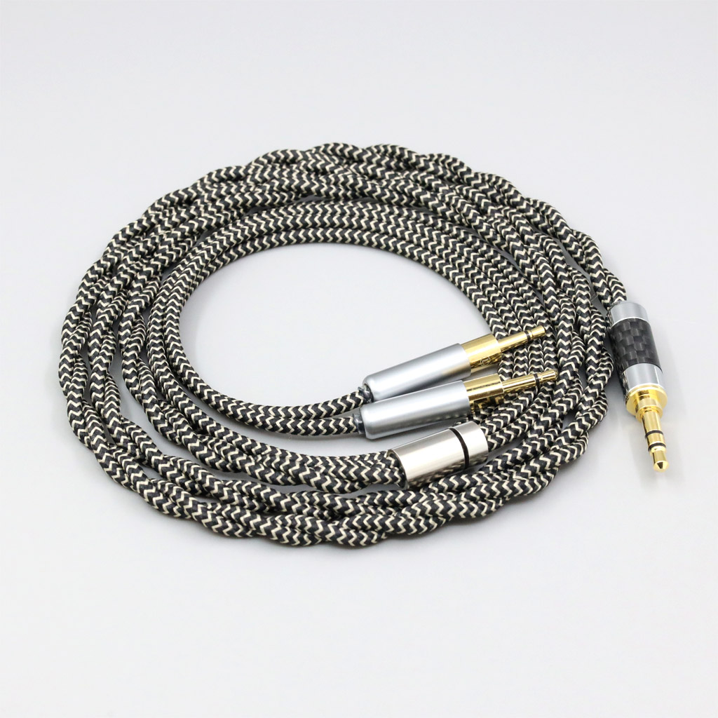 2 Core 2.8mm Litz OFC Earphone Shield Braided Sleeve Cable For Sennheiser HD700 Headset 2.5mm pin Headphone