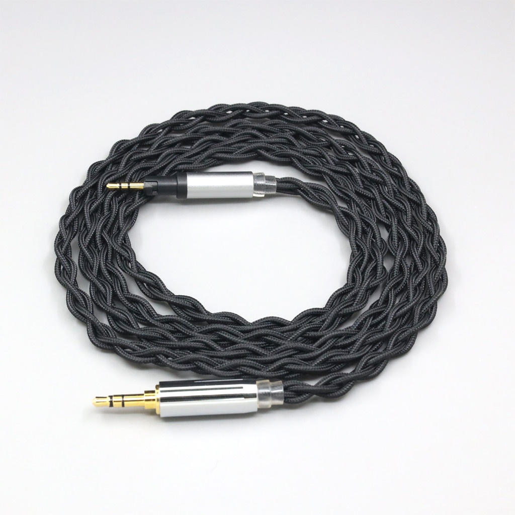 Pure 99% Silver Inside Headphone Nylon Cable For Austrian Audio Hi-X15 Hi-X65 Hi-X50 X55 Headphones