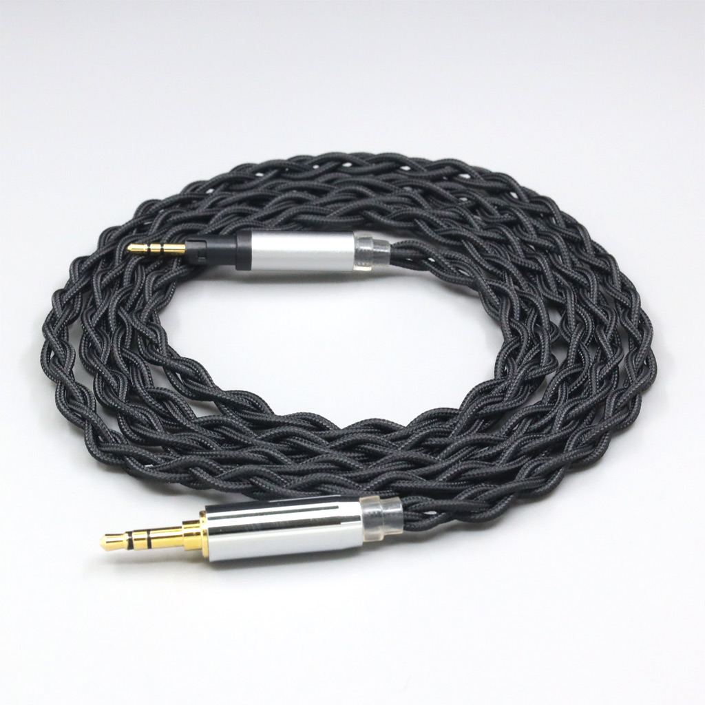 Pure 99% Silver Inside Headphone Nylon Cable For Austrian Audio Hi-X15 Hi-X65 Hi-X50 X55 Headphones