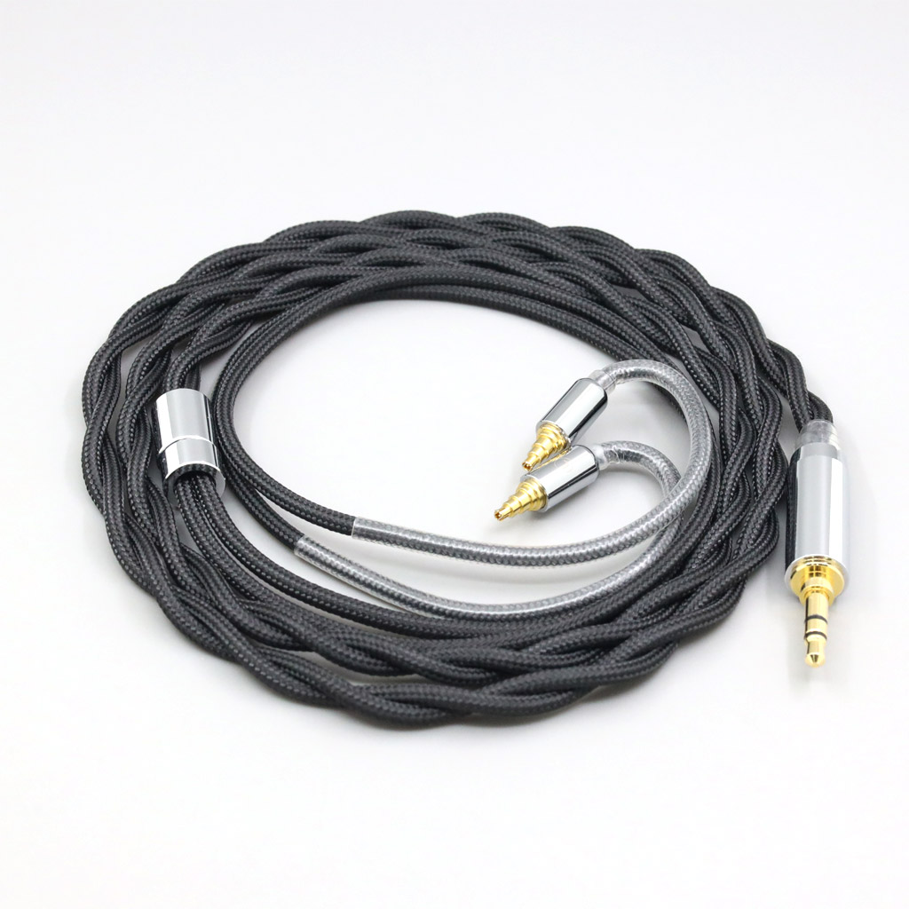 Nylon Black 99% Pure Silver Palladium Graphene Gold Shield Cable For Sennheiser IE40 Pro IE40pro 4 core