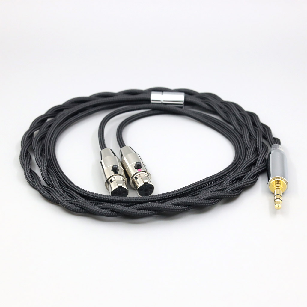 Nylon 99% Pure Silver Palladium Graphene Gold Shield Cable For Audeze LCD-3 LCD-2 LCD-X LCD-XC LCD-4z LCD-MX4 2 core