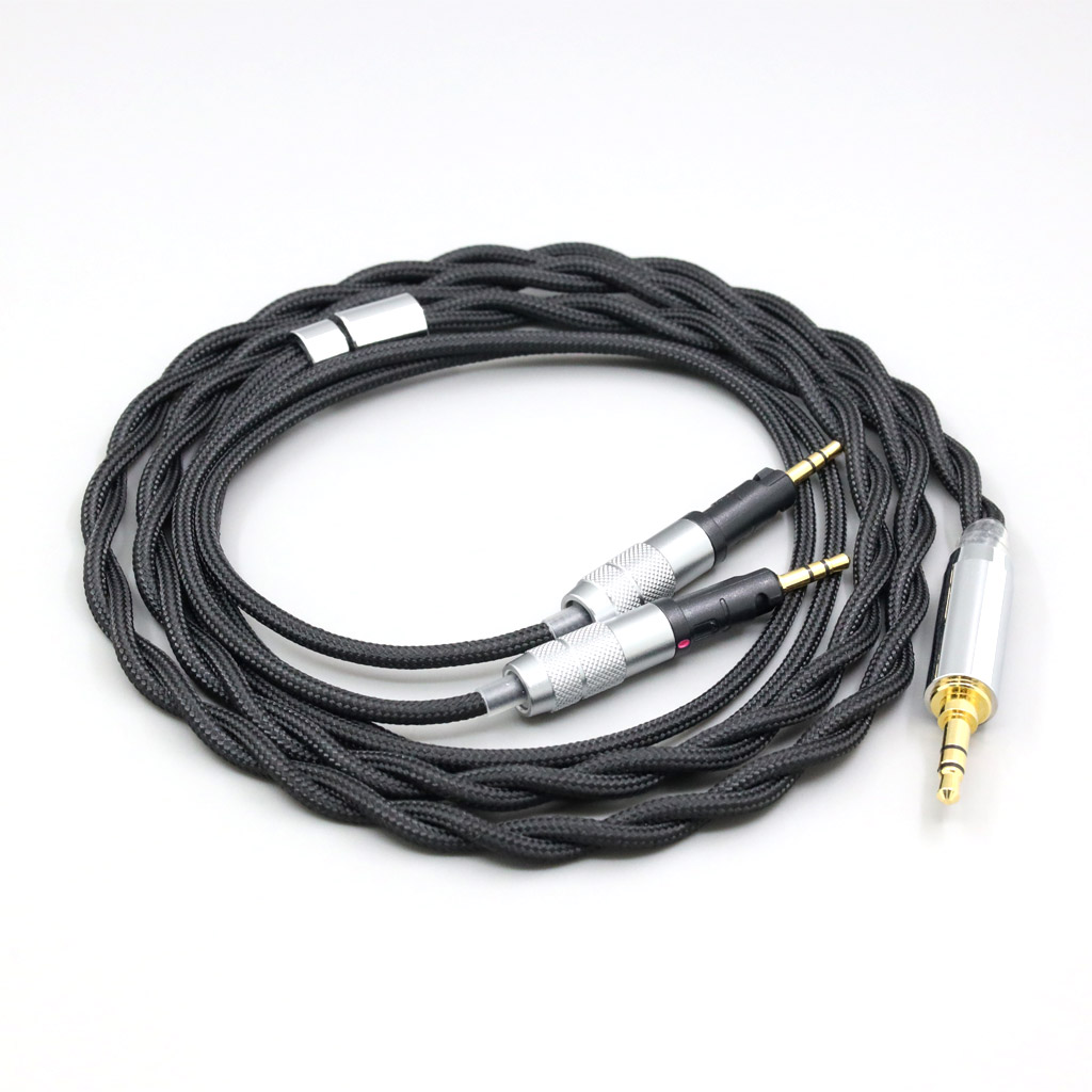 Nylon 99% Pure Silver Palladium Graphene Gold Shield CableFor Audio-Technica ATH-R70X headphone 2 core