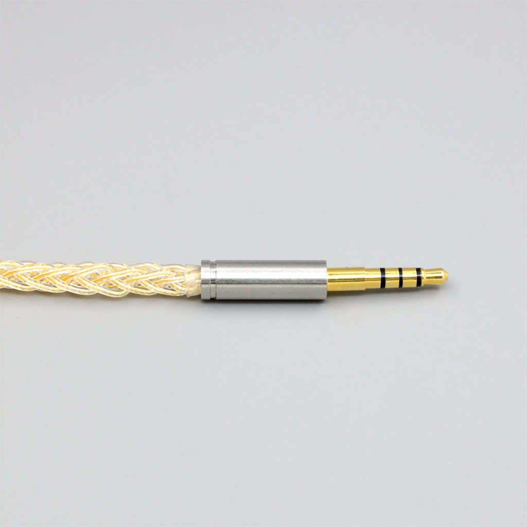 8 Core 99% 7n Pure Silver 24k Gold Plated Earphone Cable For Denon AH-mm400 AH-mm300 mm200 Beats solo2 solo3 headphone