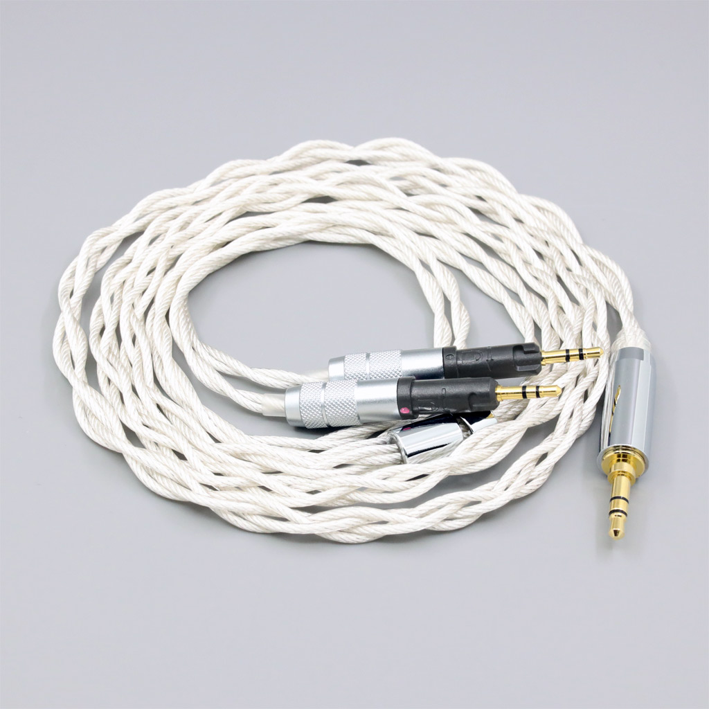 Graphene 7N OCC Silver Plated Type2 Earphone Cable For Audio-Technica ATH-R70X Headphone