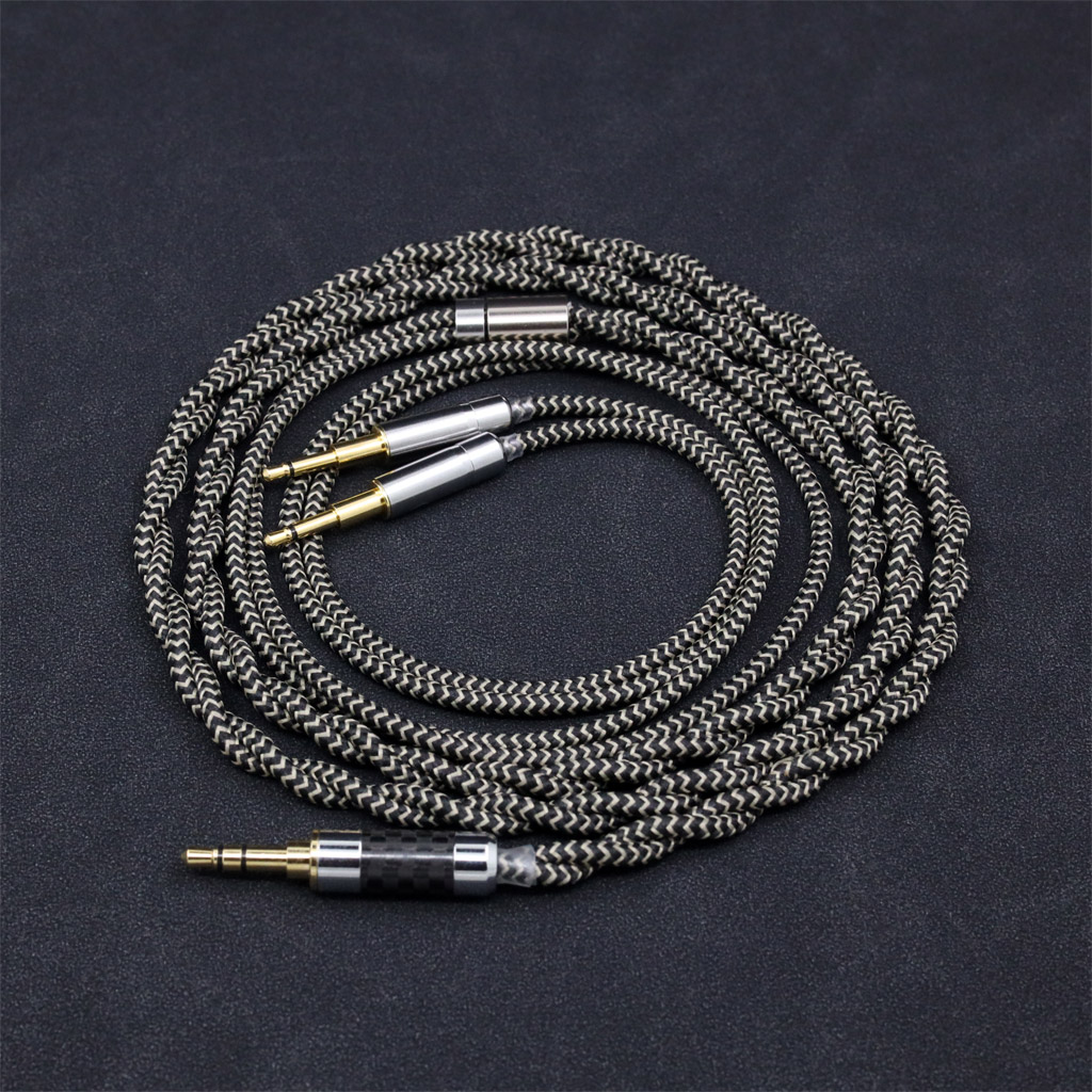 2 Core 2.8mm Litz OFC Earphone Shield Braided Sleeve Cable For Sennheiser HD477 HD497 HD212 PRO EH250 EH350 2.5mm pin