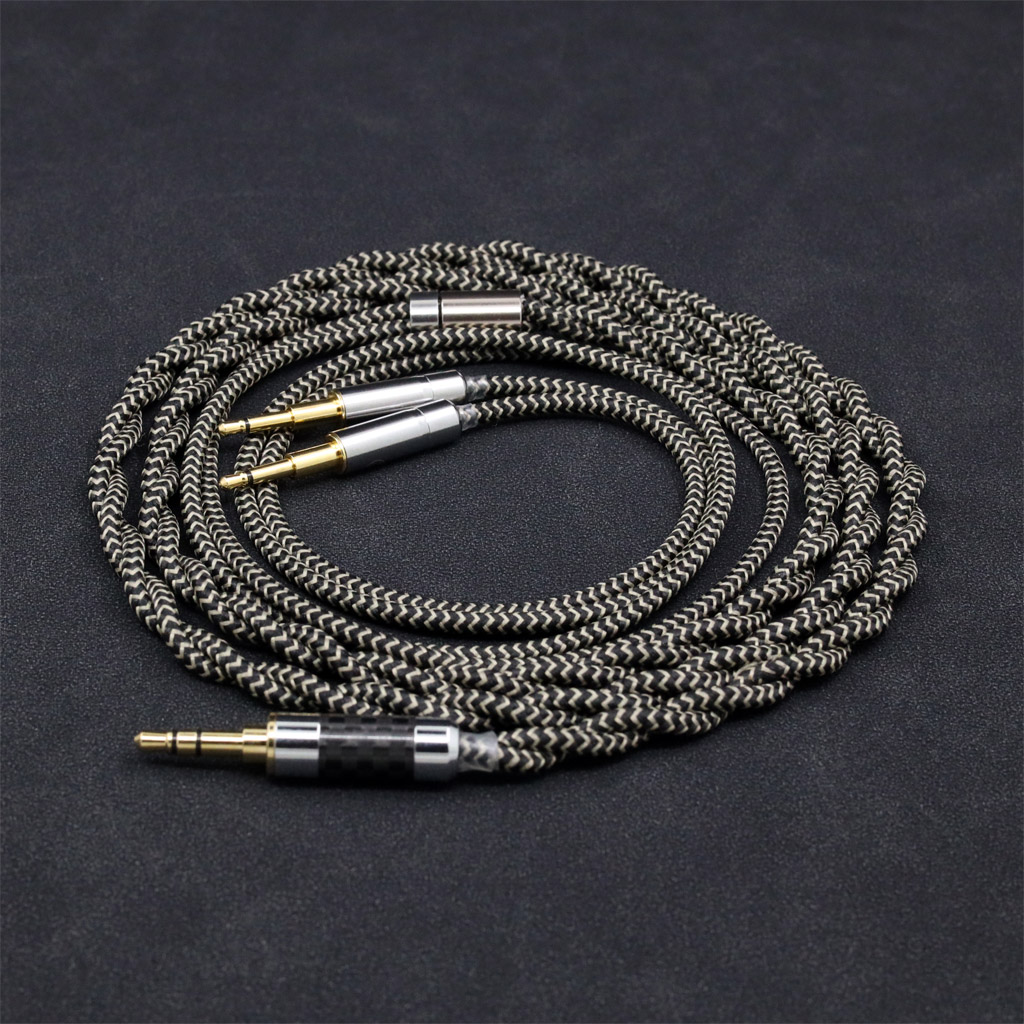 2 Core 2.8mm Litz OFC Earphone Shield Braided Sleeve Cable For Sennheiser HD477 HD497 HD212 PRO EH250 EH350 2.5mm pin