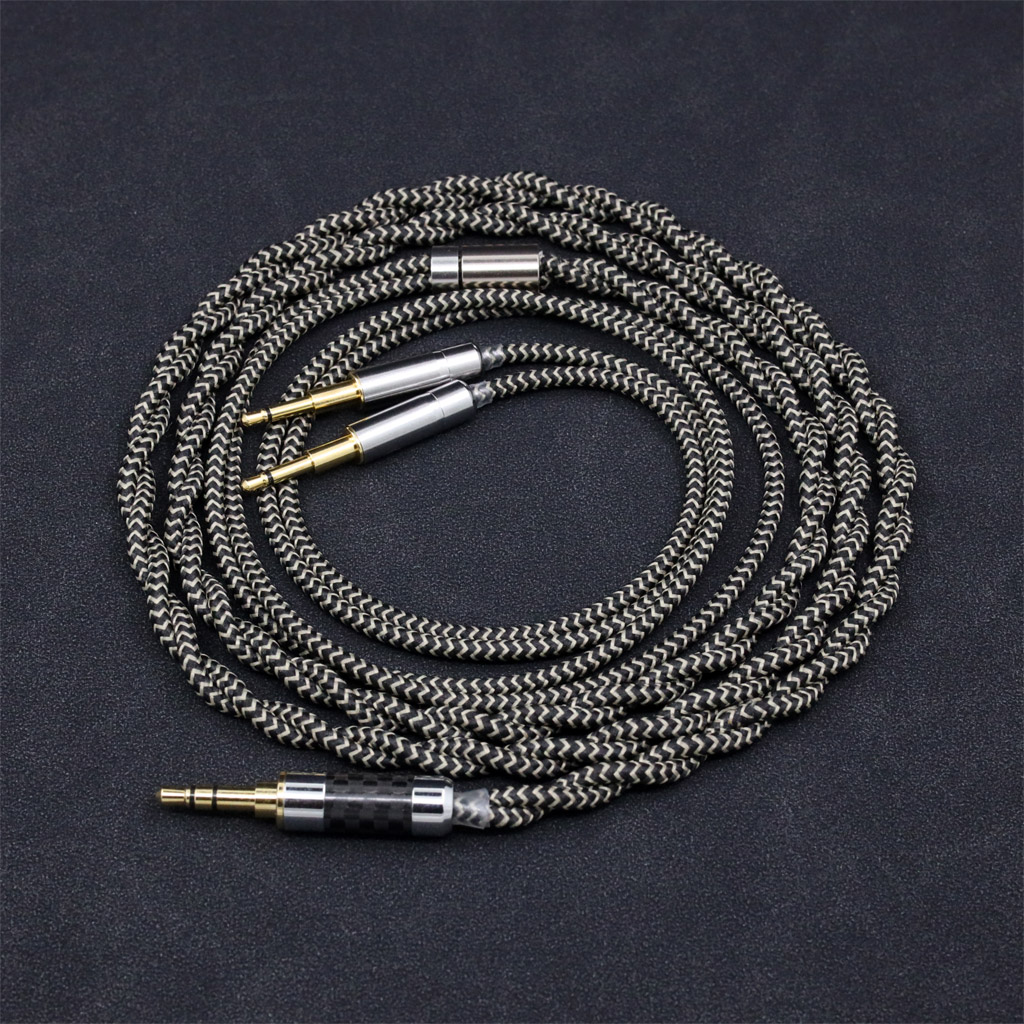 2 Core 2.8mm Litz OFC Earphone Shield Braided Sleeve Cable For Sennheiser HD477 HD497 HD212 PRO EH250 EH350 2.5mm pin