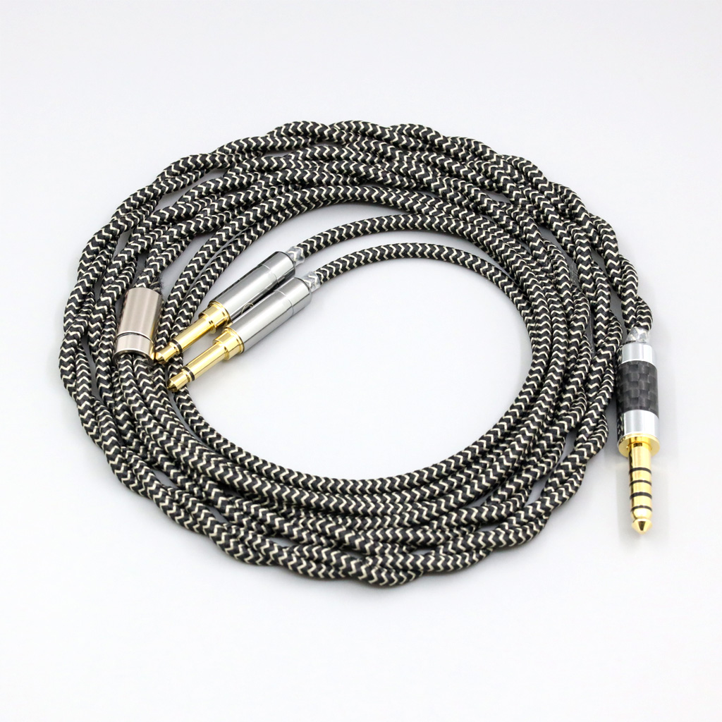 2 Core 2.8mm Litz OFC Earphone Shield Braided Sleeve Cable For Hifiman Sundara Ananda HE1000se HE6se he400i he400se Arya XS