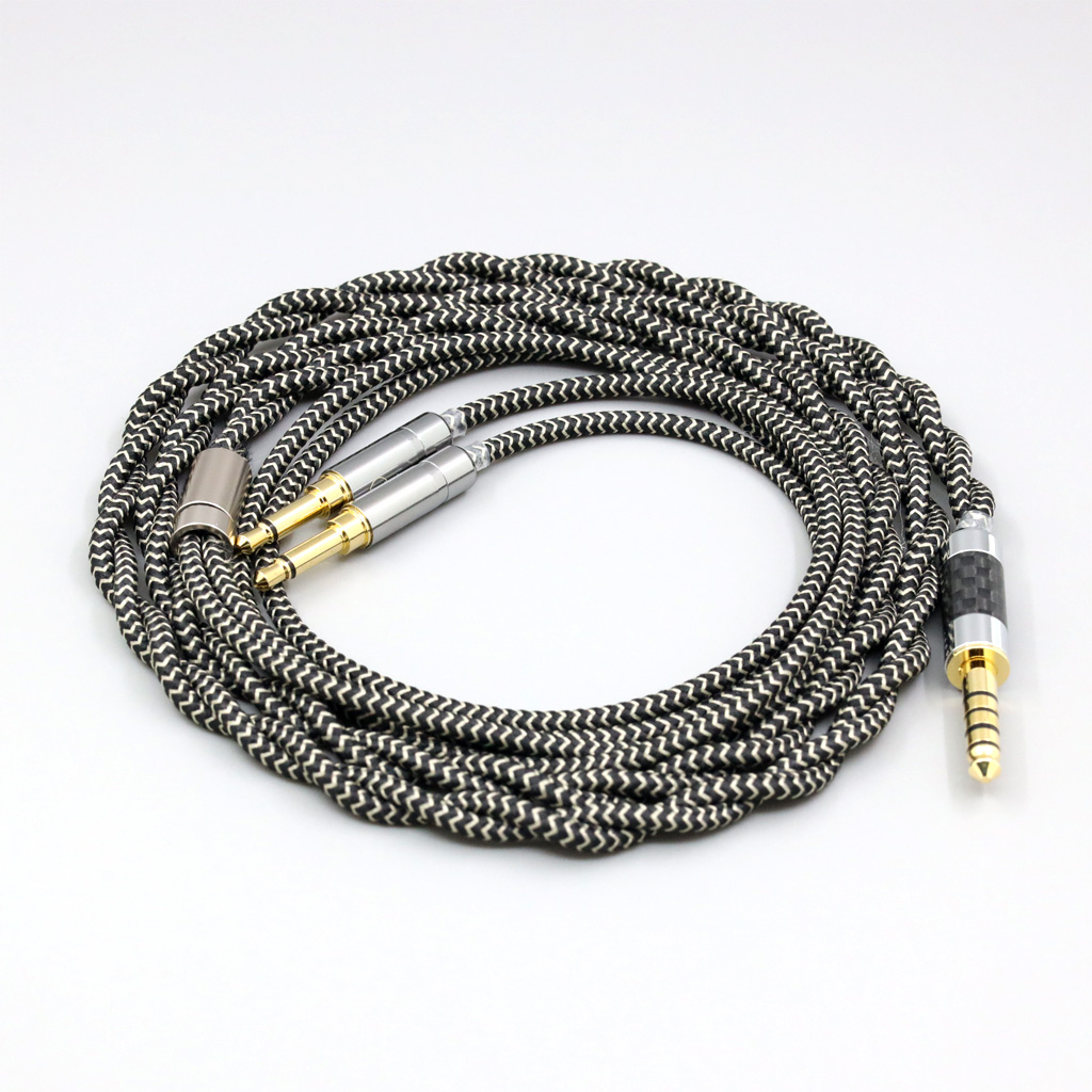 2 Core 2.8mm Litz OFC Earphone Shield Braided Sleeve Cable For Hifiman Sundara Ananda HE1000se HE6se he400i he400se Arya XS