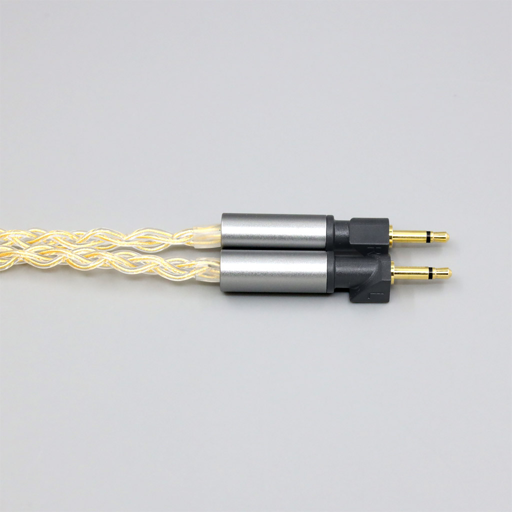 8 Core 99% 7n Pure Silver 24k Gold Plated Earphone Cable For Abyss Diana v2 phi TC X1226lite 1:1 headphone pin